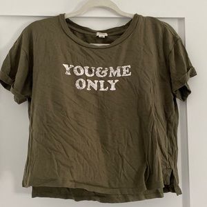 Garage green crop top